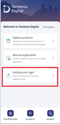 Existing User Login